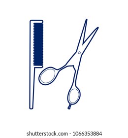 Barber shop sign. Vector. Flat style black icon on white.
