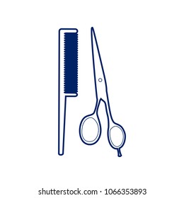Barber shop sign. Vector. Flat style black icon on white.
