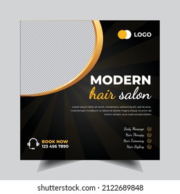 Barber Shop Social Media Post Template Design