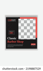 Barber Shop Social Media Post Template