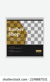 Barber Shop Social Media Post Template