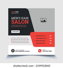 Barber Shop Social Media Post Template