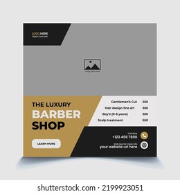 Barber Shop Social Media Post Template