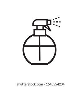 barber shop splash bottle product line style vector illustration design