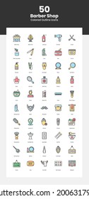 
Barber Shop Supplies Icon Set - 
50 Elements of Barber and Barber Shop vector icon set in filled color outline