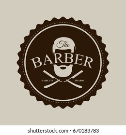 Barber shop symbol. Modern design icon. Vector illustration