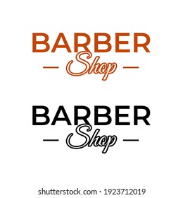 Vector de diseño de etiqueta de icono de etiqueta de icono de barbería de texto