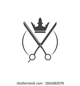 barber shop Vector icon design illustration Template