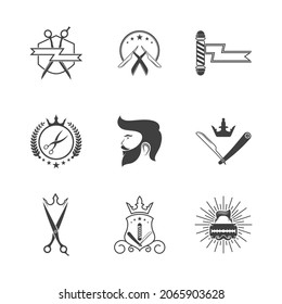 barber shop Vector icon design illustration Template