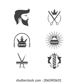 barber shop Vector icon design illustration Template