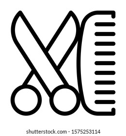 barber shop vector icon in outline style