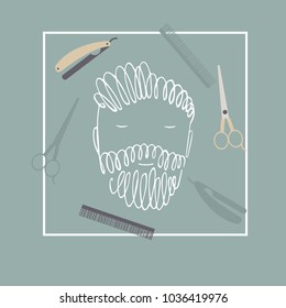 Barber shop. Vector   illustration.