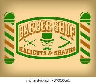 Barber shop vintage design template