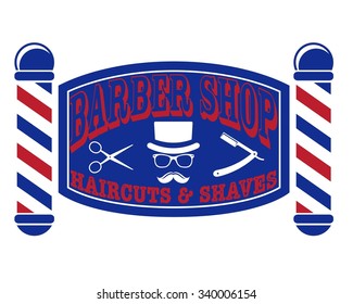 Barber shop vintage design template