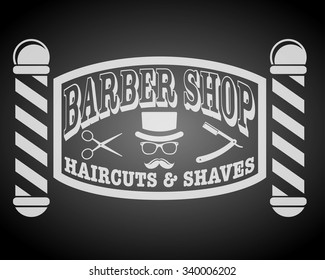 Barber shop vintage design template