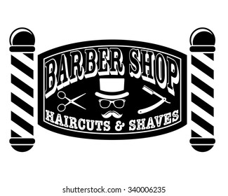 Barber shop vintage design template