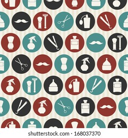 Barber shop vintage dot pattern