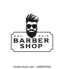 Barber Shop Vintage Element Style logo design