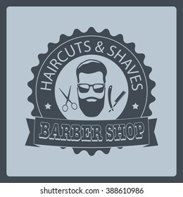 Barber shop vintage emblem