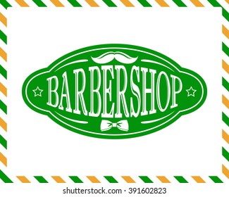 Barber shop vintage emblem