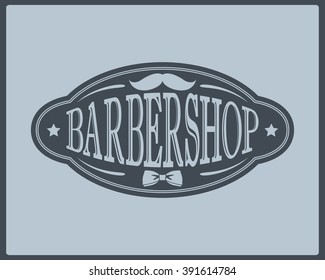 Barber shop vintage emblem