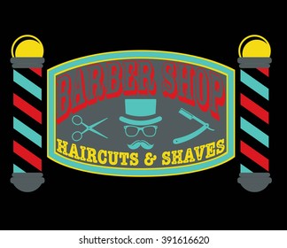 Barber shop vintage emblem