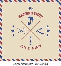 Barber shop vintage emblem