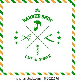 Barber shop vintage emblem