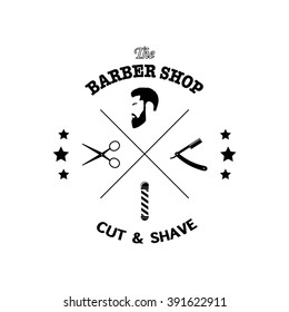 Barber shop vintage emblem