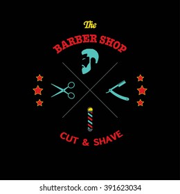 Barber shop vintage emblem