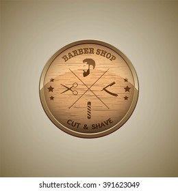 Barber shop vintage emblem