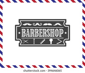 Barber shop vintage emblem