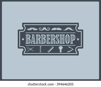 Barber shop vintage emblem