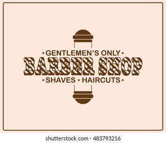 Barber shop vintage emblem