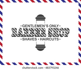 Barber shop vintage emblem