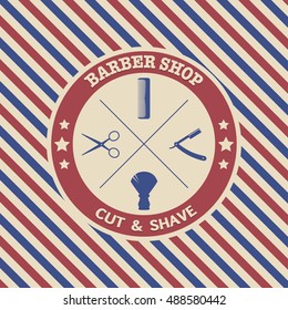 Barber shop vintage emblem