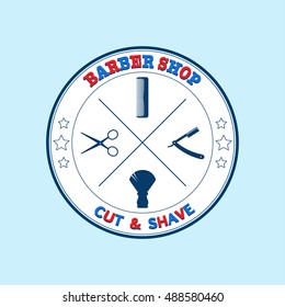 Barber shop vintage emblem