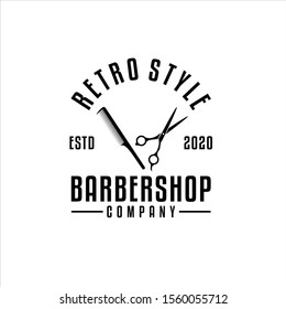 Barber shop vintage, label. Barber shop logo with barbershop razor. Vintage poster. Retro print for typography. Barber shop Vector template.