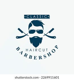 Barber Shop Vintage Logo Design. Logo For Barber Shop and Men's Salon.