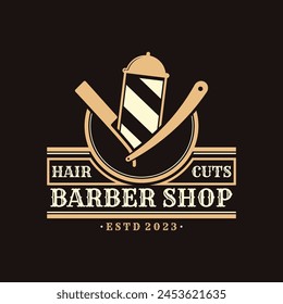 Barber Shop Antiguas Logo Design. Logo para peluquería y salón de hombres.