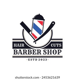 Barber Shop Vintage Logo Design. Logo For Barber Shop and Men's Salon.