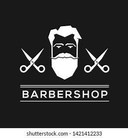 Barber shop vintage logo, label, badge, or emblem. Vector illustration