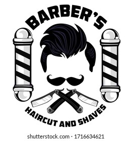 Logo vintage de Barber shop en vectorial