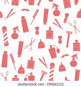 Barber shop vintage pattern