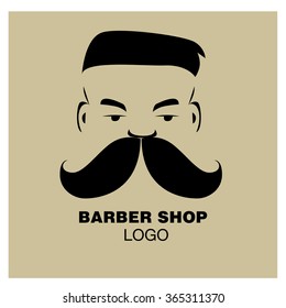 Barber shop Vintage and pop art logo