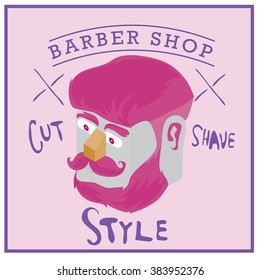 Barber shop Vintage and pop art poster
