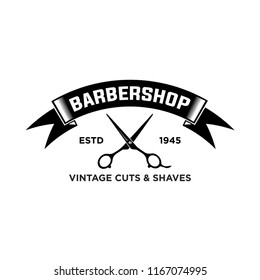 Set Vintage Barber Shop Logo Labels Stock Vector (Royalty Free) 134115506