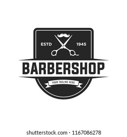 Logotipo vintage retro vintage de Barber shop