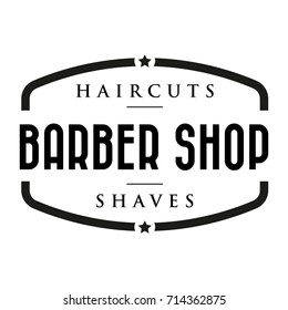 Barber shop vintage stamp logo vector