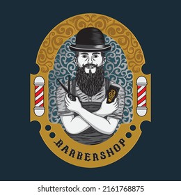 barber shop, for your shop logo with a vintage look